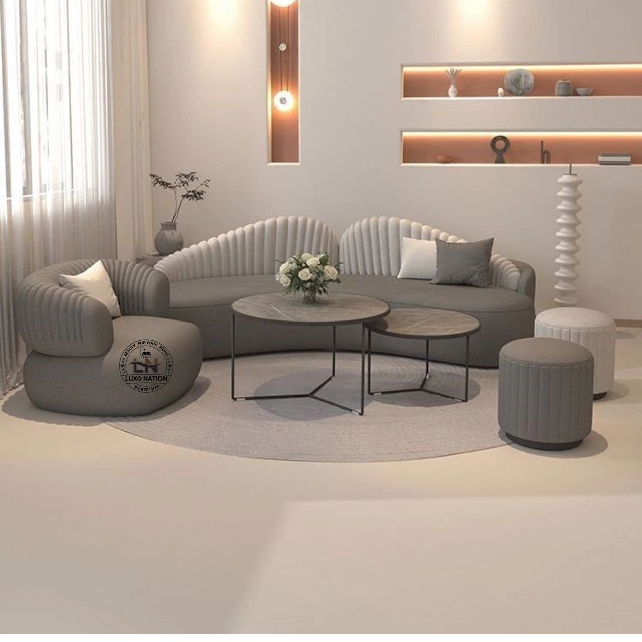 Luxo Nation New Arrival: Luxury Sofa Set – Modern, Chic & Space-Saving
